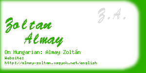 zoltan almay business card