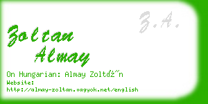 zoltan almay business card